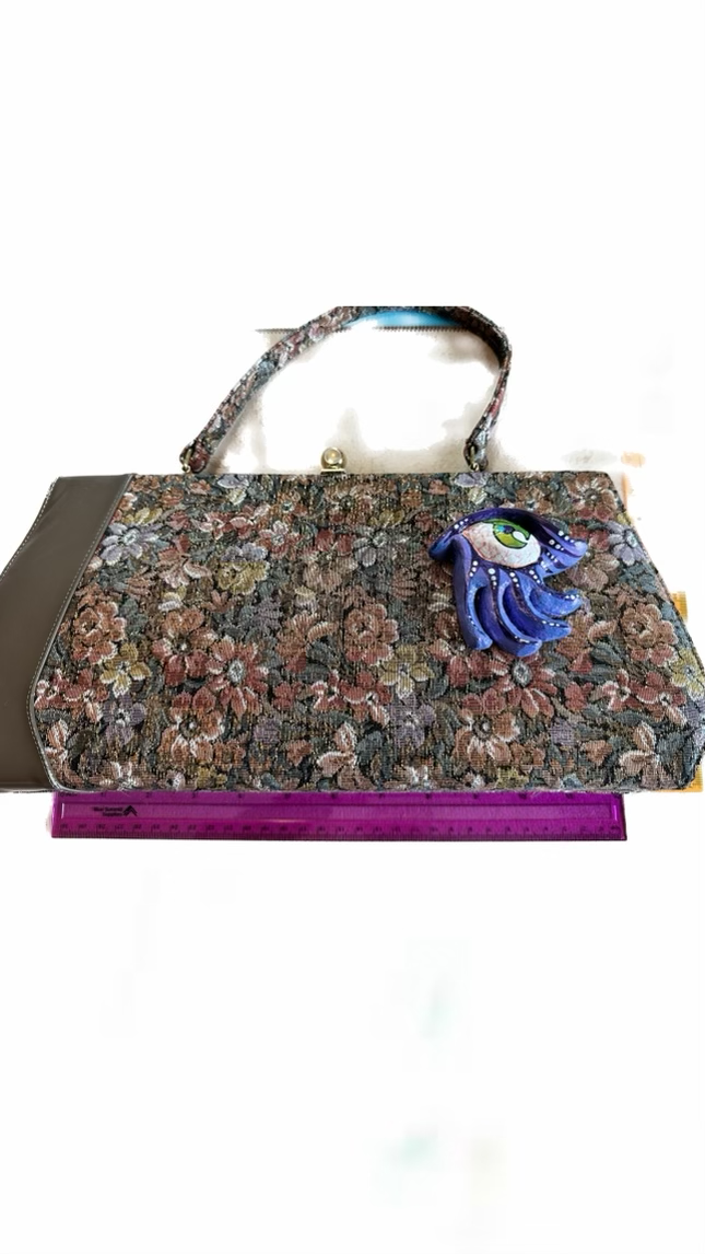 Occhio Tapestry Brooch Bag