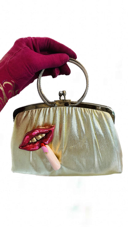 Lip Lamé Bag