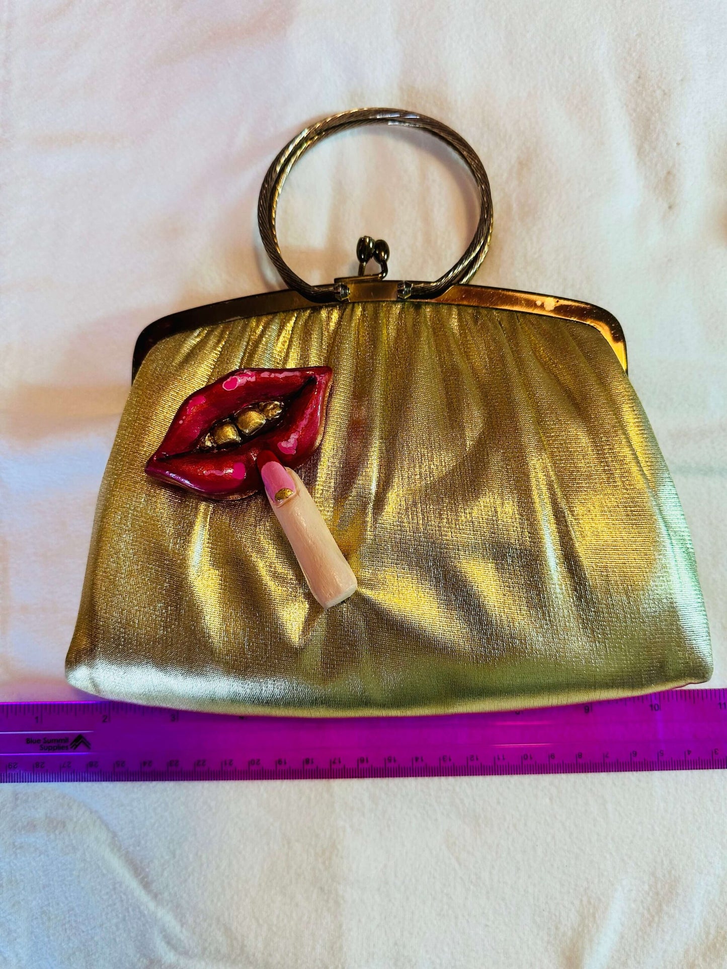 Lip Lamé Bag